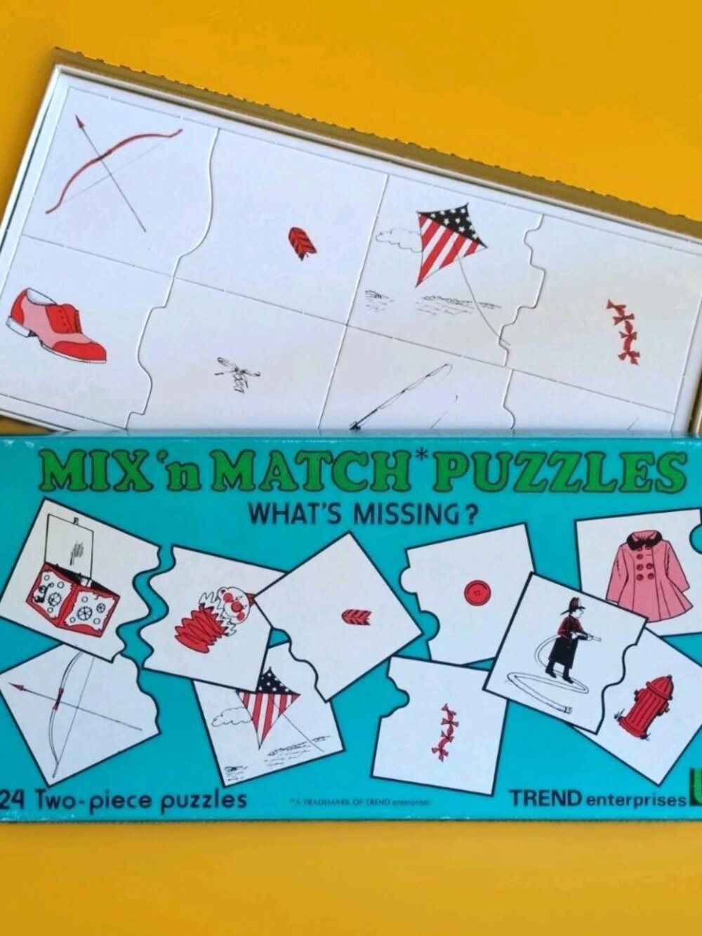 Mix n Match WHAT'S MISSING? (24 - Two Piece Puzzles) Trend Enterprises